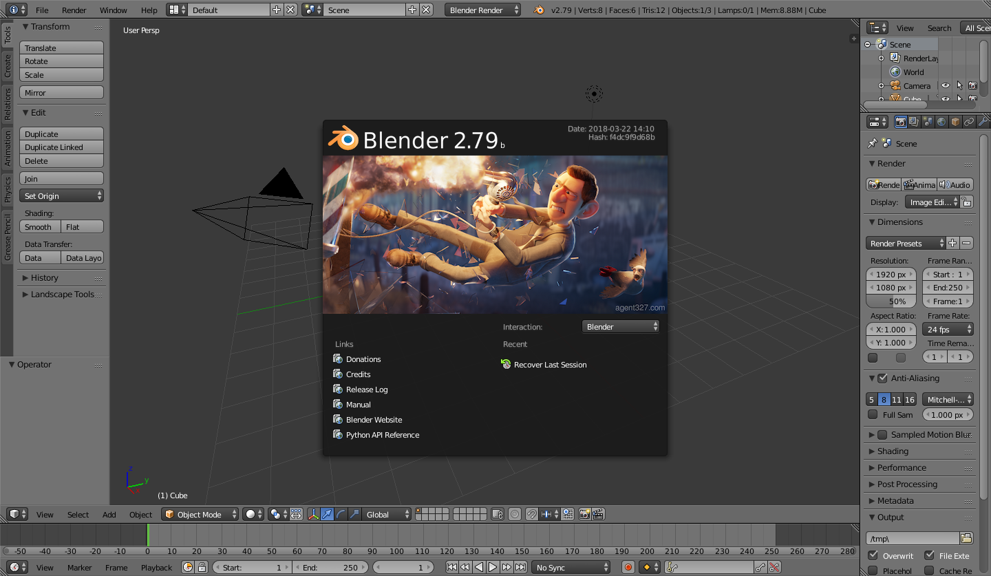 blender 3d animation program